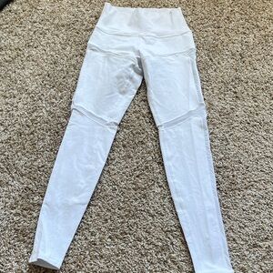 Alo Yoga White High-Waisted Leggings